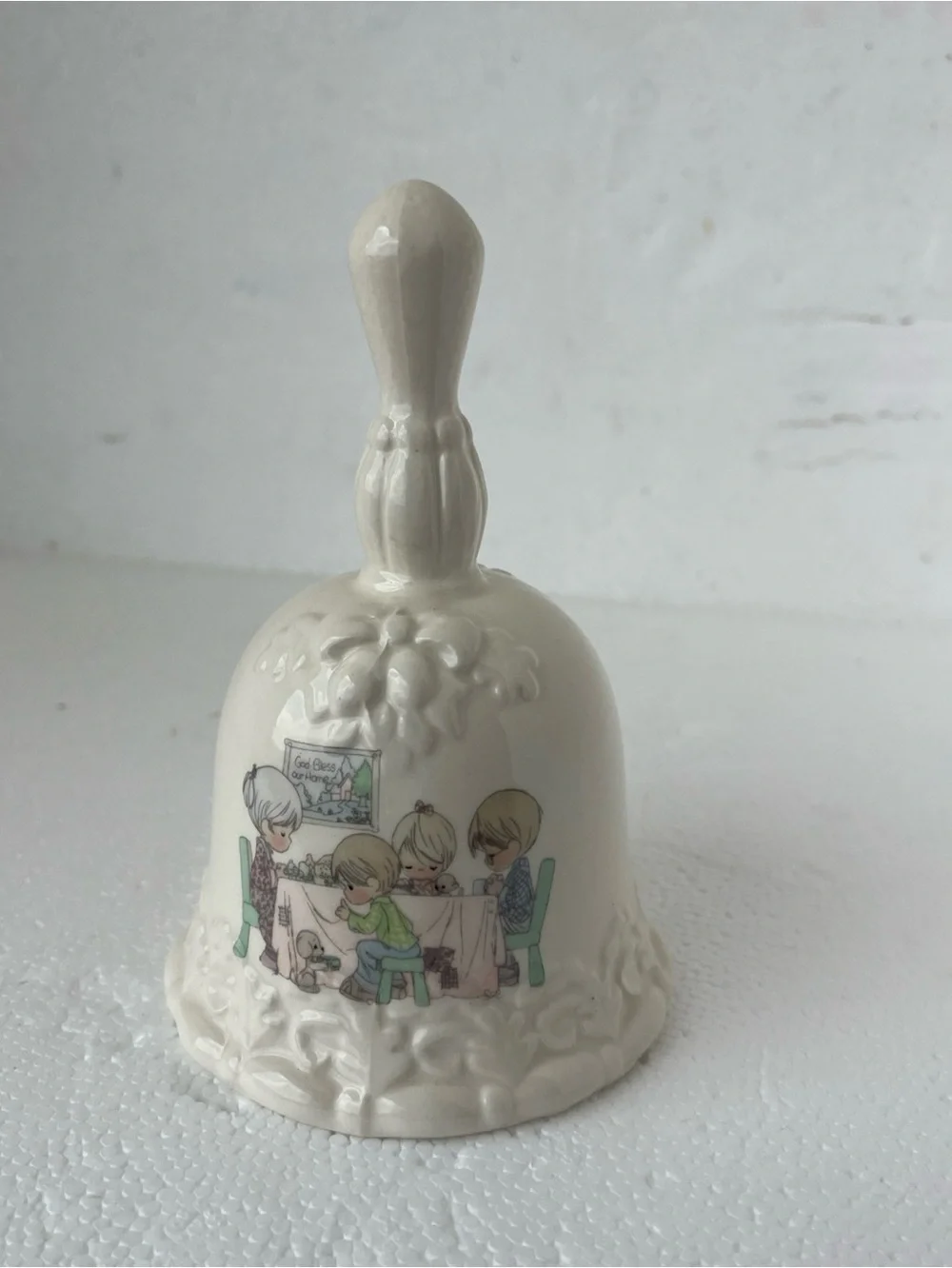 Vtg. Enesco Precious Moments Porcelain Bell 